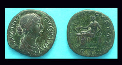 Faustina Junior, Sestertius, Salus Reverse